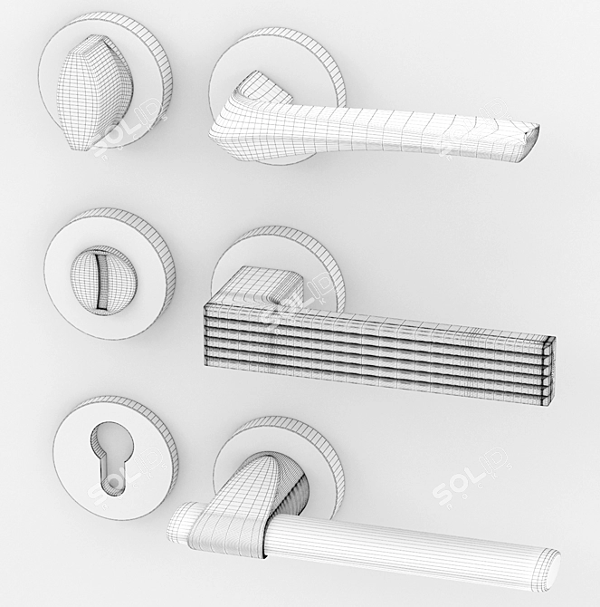 Urban Collection Door Handles - Flame, Line, Ajax 3D model image 4