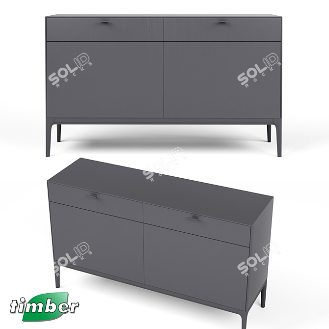 VERONA Dresser: Stylish & Functional 3D model image 1