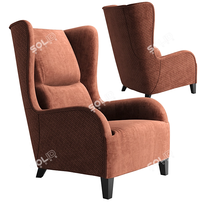 Natuzzi Marlene Armchair - Classic Comfort for Your Home 3D model image 1