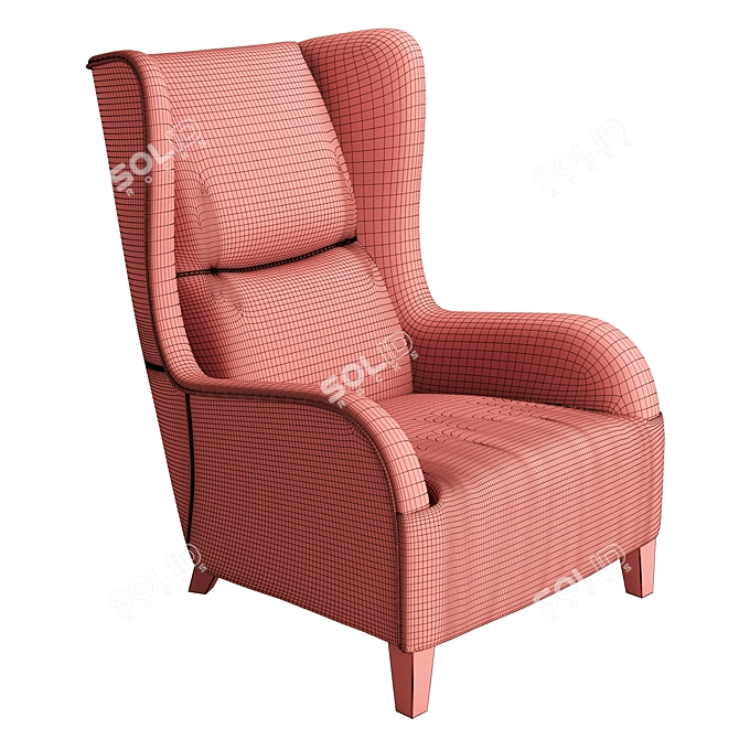 Natuzzi Marlene Armchair - Classic Comfort for Your Home 3D model image 5