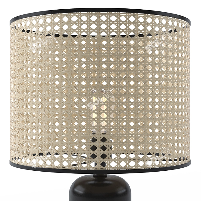 Modern Matte Black Table Lamp 3D model image 3