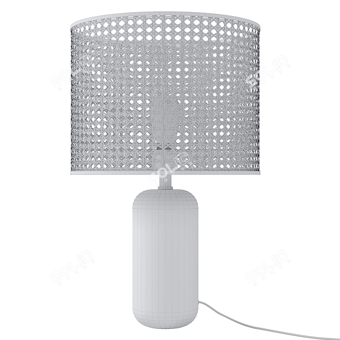 Modern Matte Black Table Lamp 3D model image 4