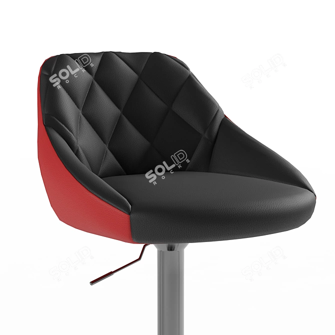 Elegant Adjustable Bar Stool 3D model image 7