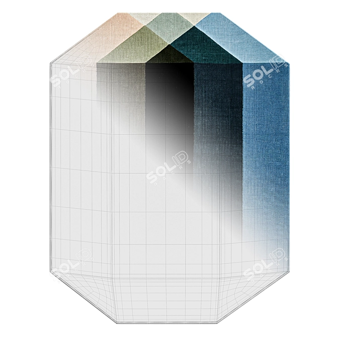 Charlotte Lancelot Kilim Diamond: Vibrant Geometric Rug 3D model image 2