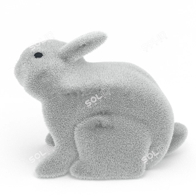 Cuddly Bunny Plush Toy 3D model image 3
