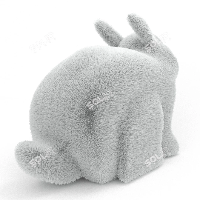 Cuddly Bunny Plush Toy 3D model image 4