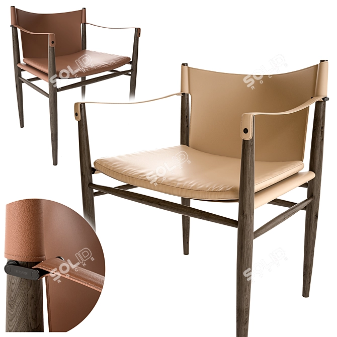 Trussardi Casa Saddle Chair: Sleek and Stylish Seating 3D model image 1