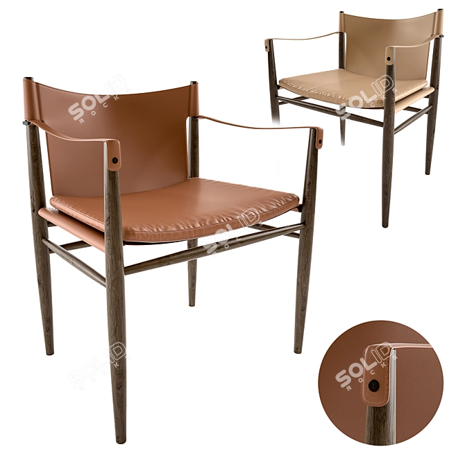 Trussardi Casa Saddle Chair: Sleek and Stylish Seating 3D model image 2