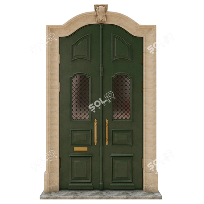 Classic 3D Max Door: 1750mm x 3500mm 3D model image 1