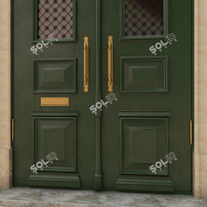 Classic 3D Max Door: 1750mm x 3500mm 3D model image 2