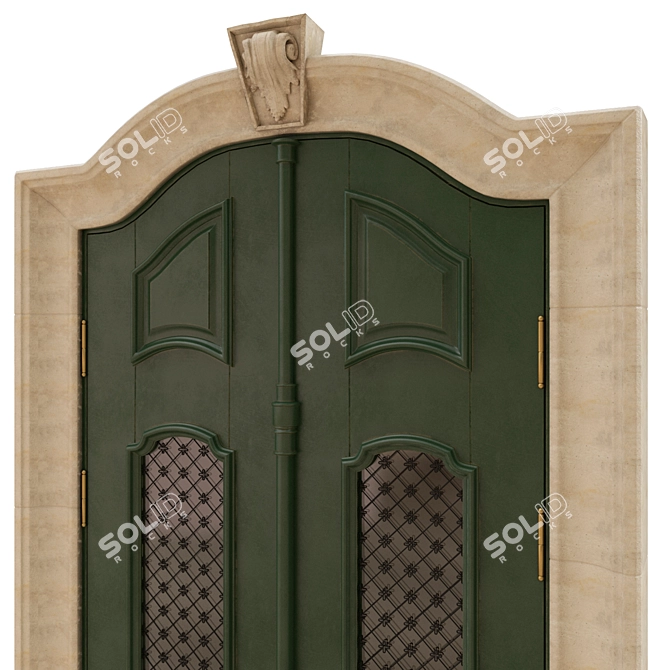 Classic 3D Max Door: 1750mm x 3500mm 3D model image 4