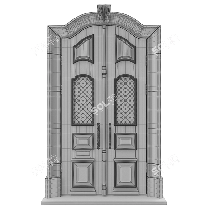 Classic 3D Max Door: 1750mm x 3500mm 3D model image 5