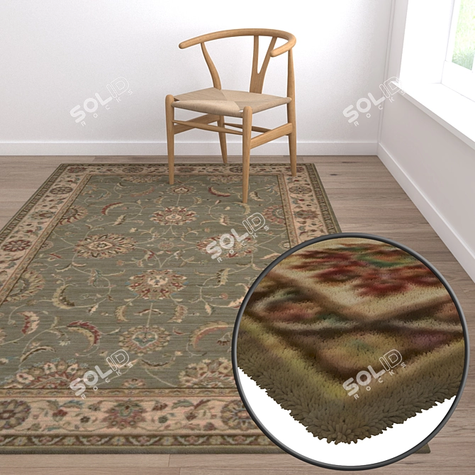 Luxury Carpet Set: High-Quality Textures 3D model image 5