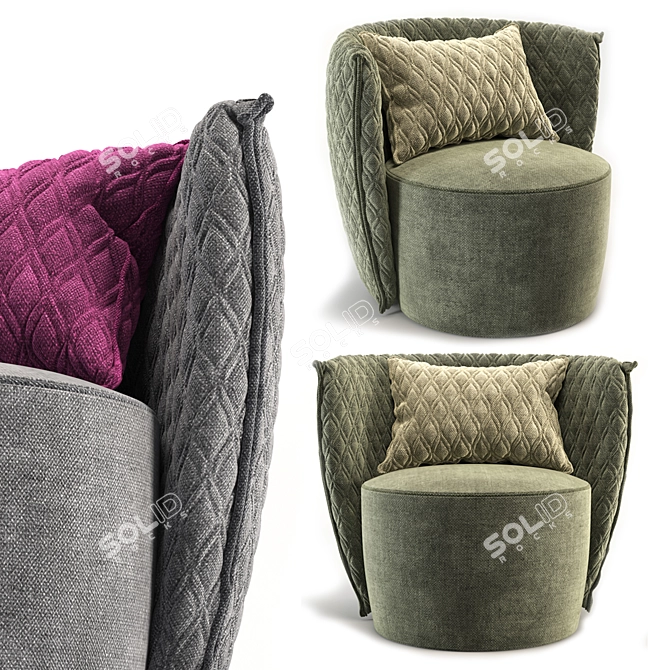 Leaf Comfort Armchair (Vittoria Frigerio) 3D model image 2