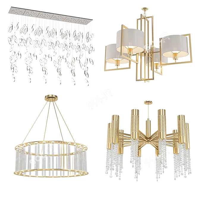 Modern Chandeliers Collection 3D model image 1