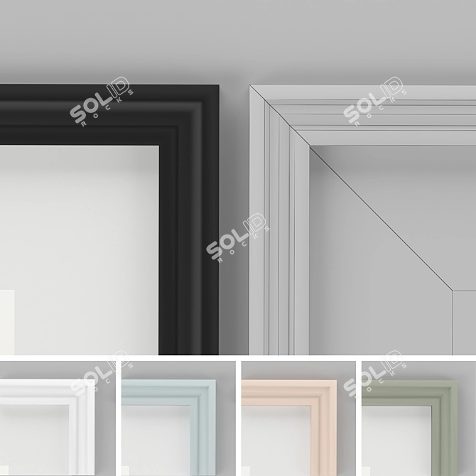 Elegant Painting Frames 01 3D model image 2