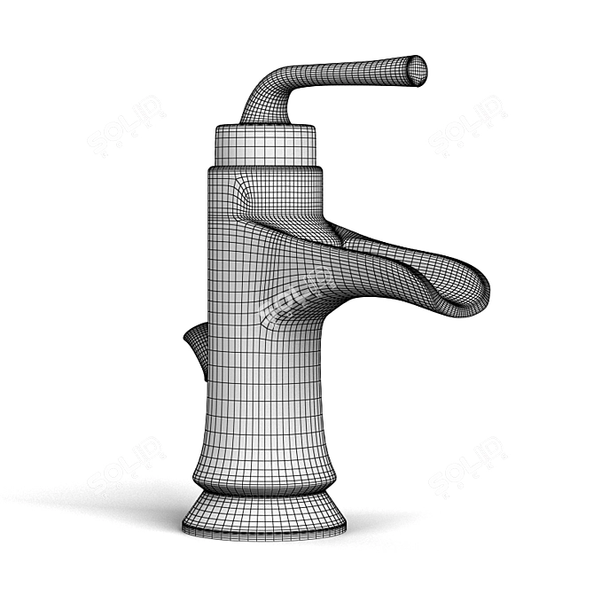 Modern Chrome Faucet-15cm Height 3D model image 3