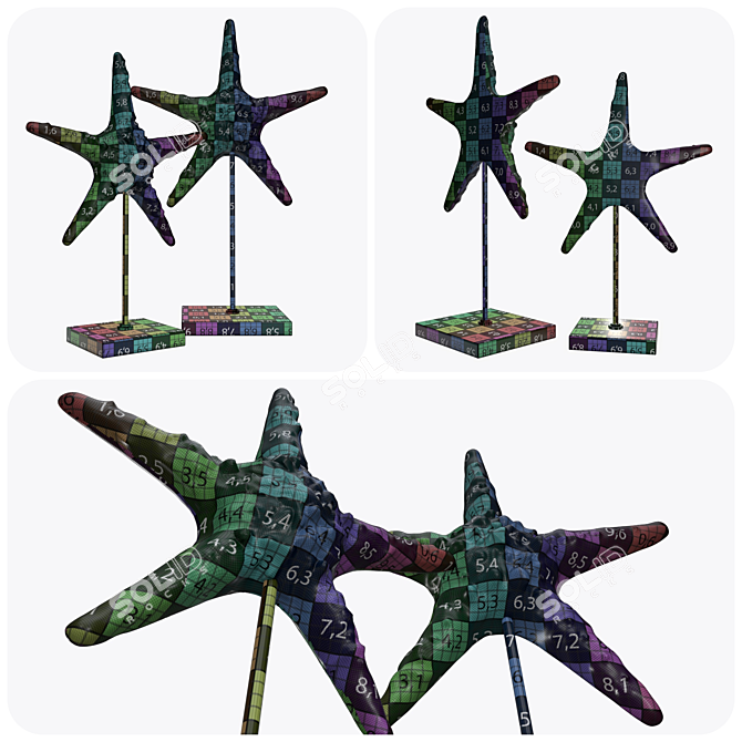 Oceanic Starlight Sculpture 3D model image 3