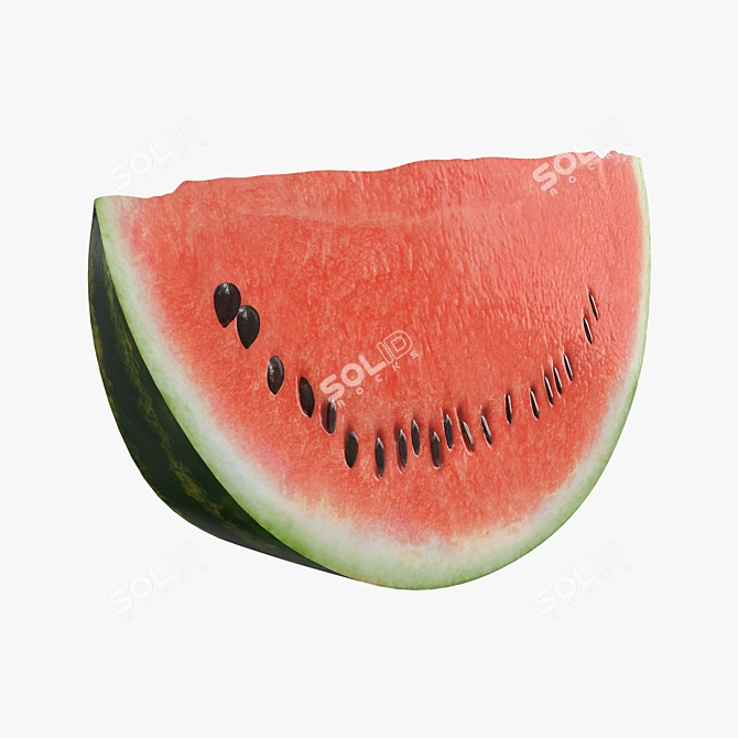 Watermelon Slice 3D Model 3D model image 1