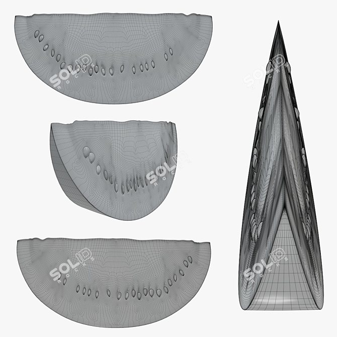 Watermelon Slice 3D Model 3D model image 3