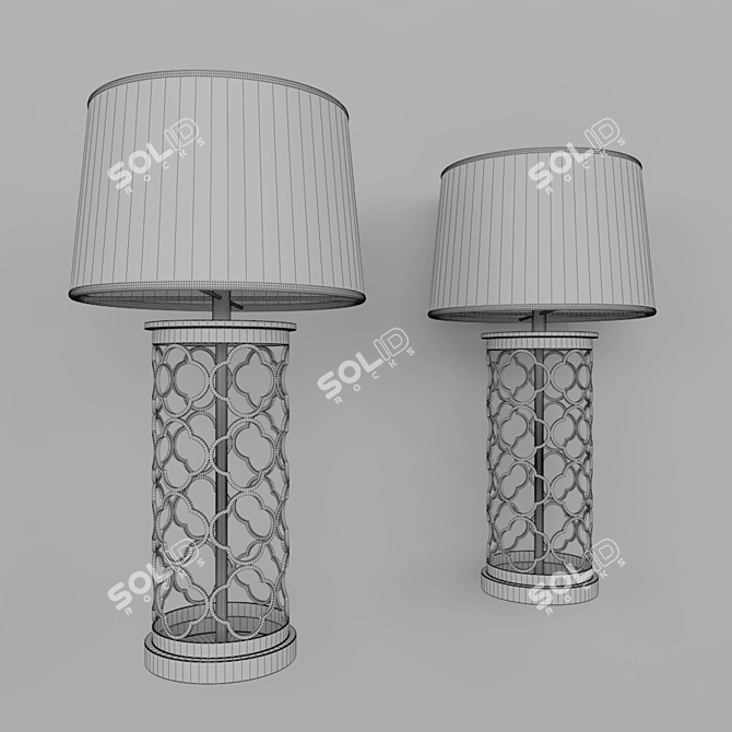 Metal Grate Table Lamp 3D model image 2