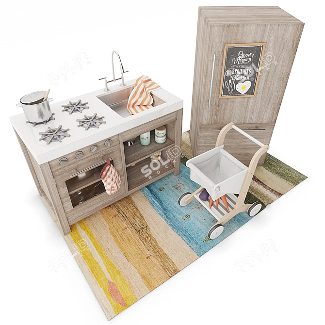 Title: Cozy Kitchen Charm 3D model image 2
