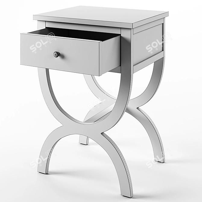 Classic Maxine Accent Table - Elegant and Functional 3D model image 3