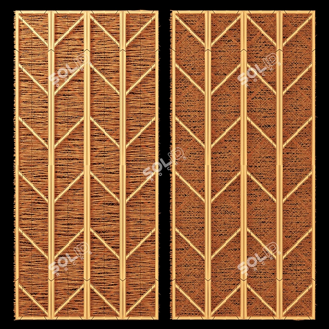 Rustic Wood Branch Ceiling 3D model image 5