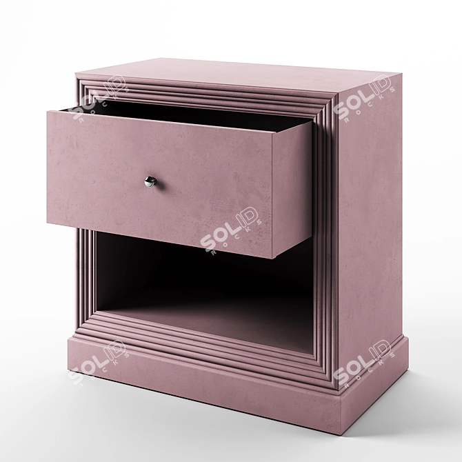 Cain Wood One-Drawer End Table 3D model image 2