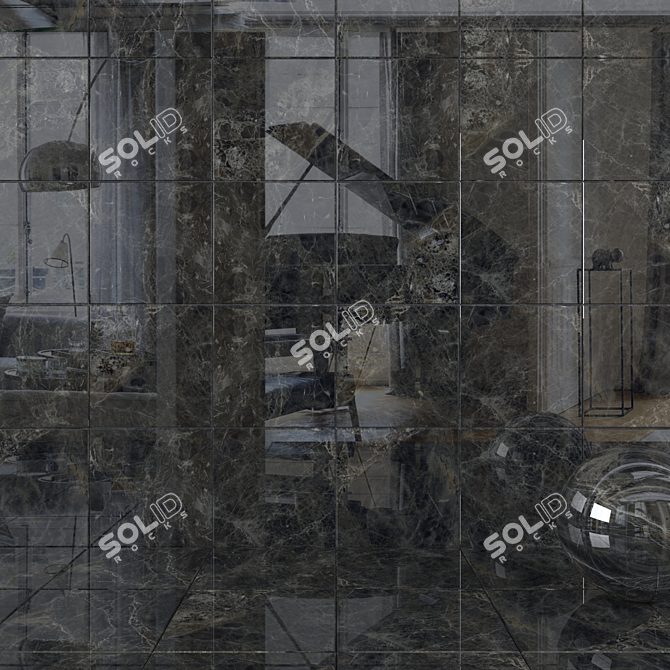 Anthracite Wall Tiles: Modern Multi-Texture Design 3D model image 1