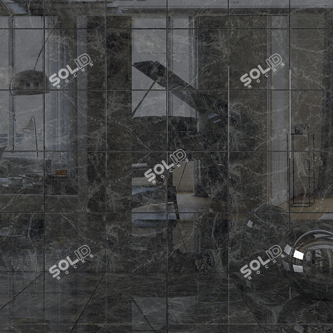 Alpha Anthracite Wall Tiles: Modern Multi-Texture Design 3D model image 1