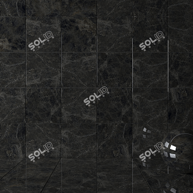 Alpha Anthracite Wall Tiles: Modern Multi-Texture Design 3D model image 2