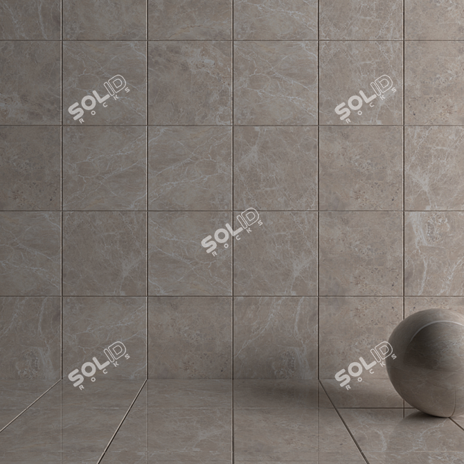 Alpha Beige Wall Tiles - Set of 3 3D model image 3