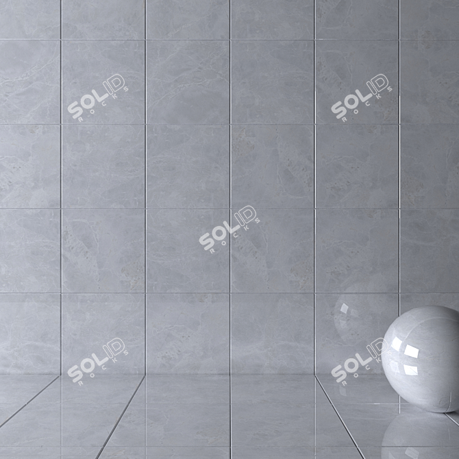 Alpha Bianco Wall Tiles: Multi-Texture 60x60 cm 3D model image 2