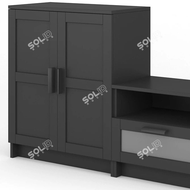 Sleek TV Storage Solution 3D model image 3