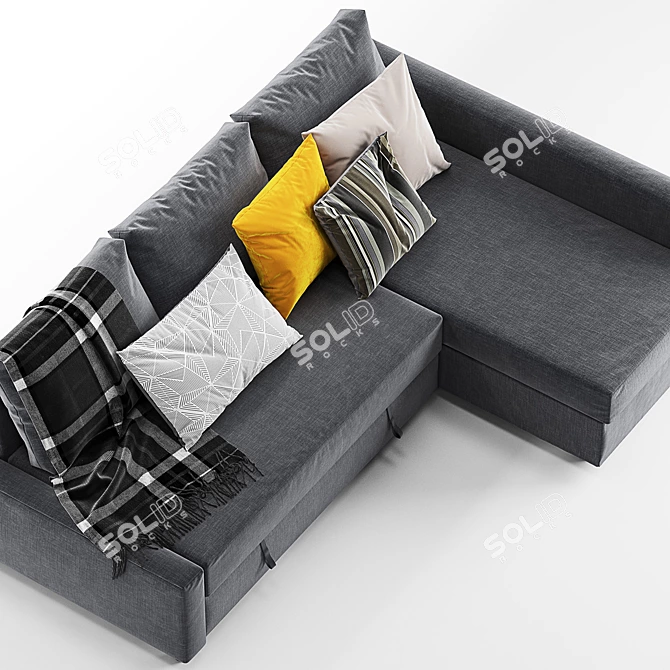 Ikea Friheten Corner Sofa Bed - Stylish and Space-Saving 3D model image 4