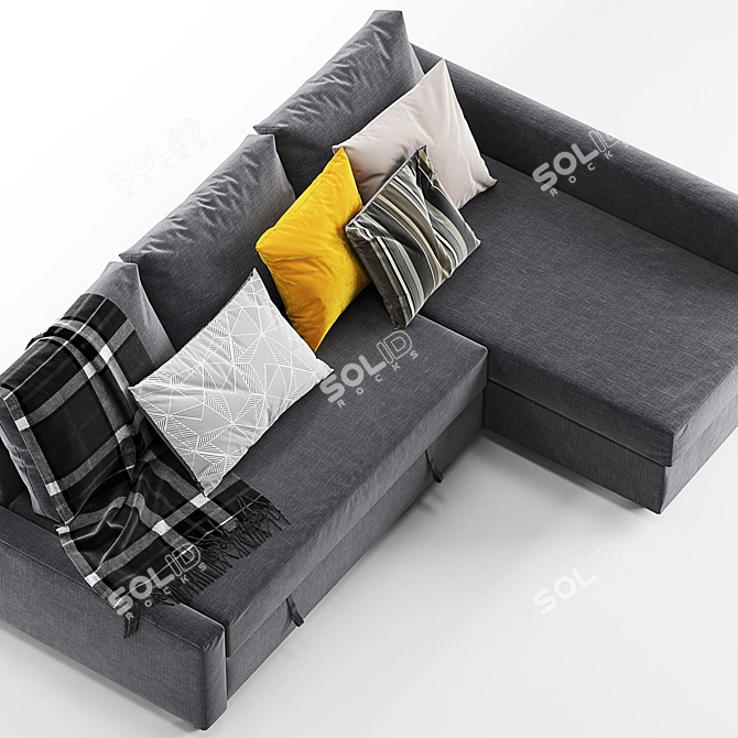 Ikea Friheten Corner Sofa Bed - Stylish and Space-Saving 3D model image 12