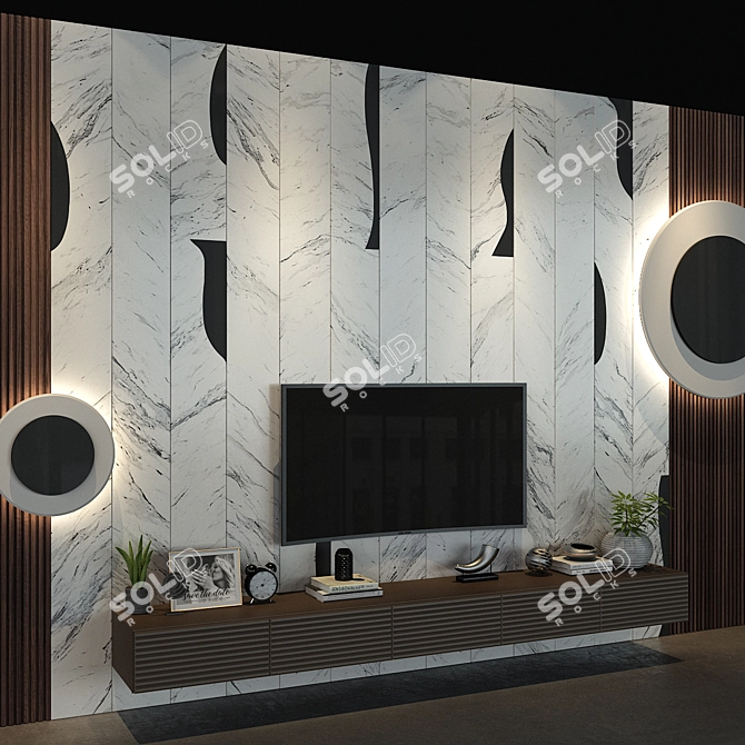 Versatile TV Wall Set 66 - Transformable & Stylish 3D model image 3