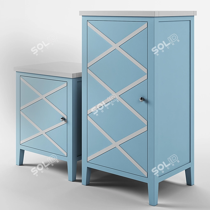 Classic Bernardo Side Cabinet - Elegant Storage Solution 3D model image 2