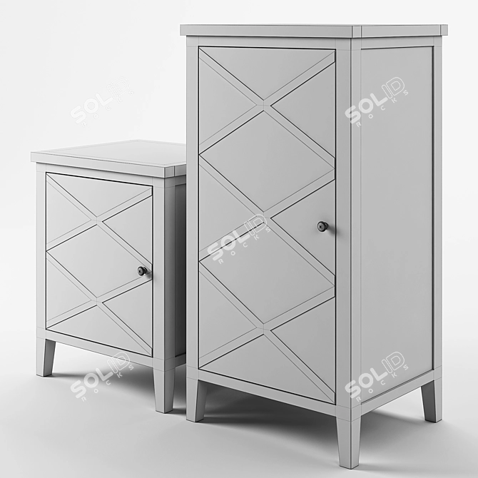 Classic Bernardo Side Cabinet - Elegant Storage Solution 3D model image 3