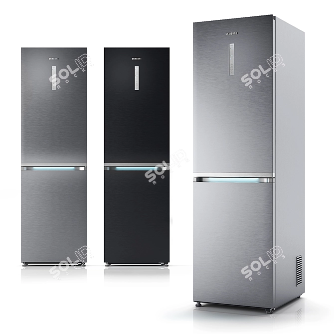 Samsung Classic Fridge Freeze - Sleek and Spacious 3D model image 1