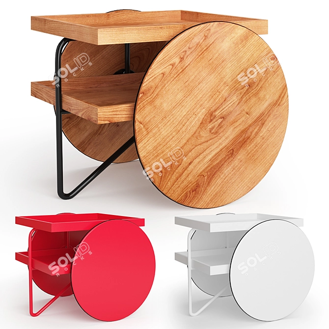 Versatile Casamania Chariot Mobile Table 3D model image 4
