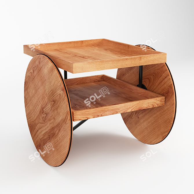 Versatile Casamania Chariot Mobile Table 3D model image 6