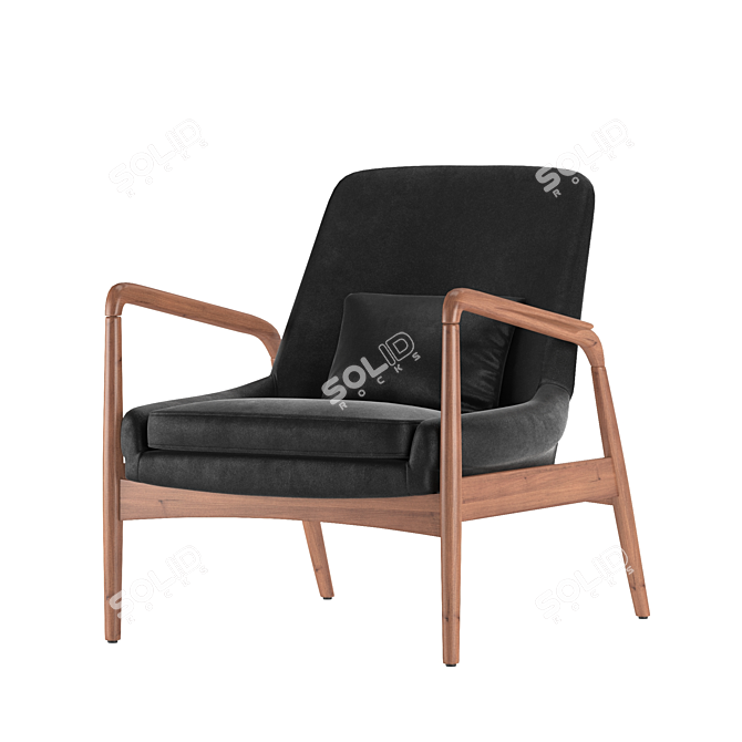 Elegant Carter Mid Century Chair 3D model image 1