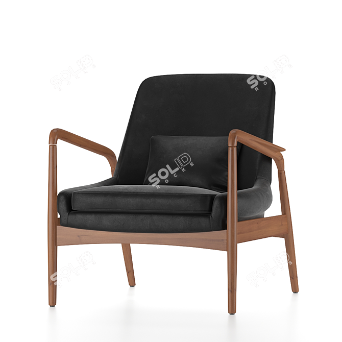 Elegant Carter Mid Century Chair 3D model image 5