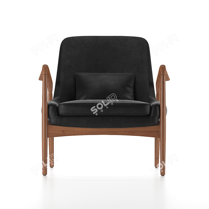 Elegant Carter Mid Century Chair 3D model image 8