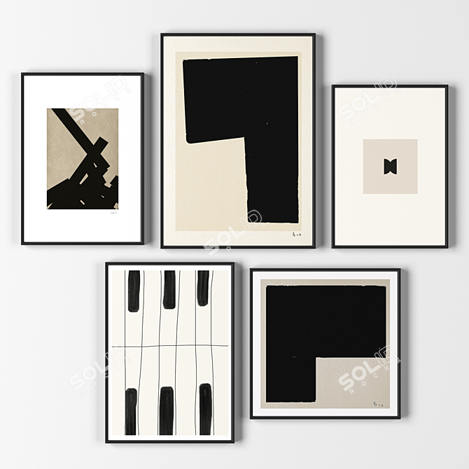 Versatile 5-Piece Frame Collection 3D model image 1