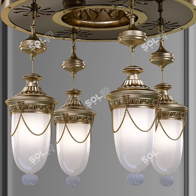 Elegant Islamic Chandelier: Illuminate Your Space 3D model image 4