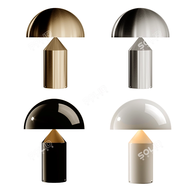 Aluminium Table Lamp with Dimmer 3D model image 2