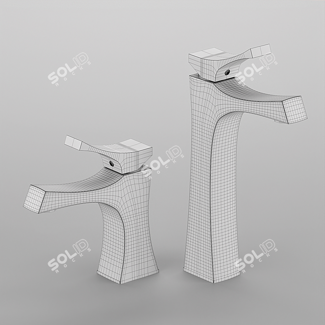 Grohe Sharp-line Faucet: Two Sizes 3D model image 2